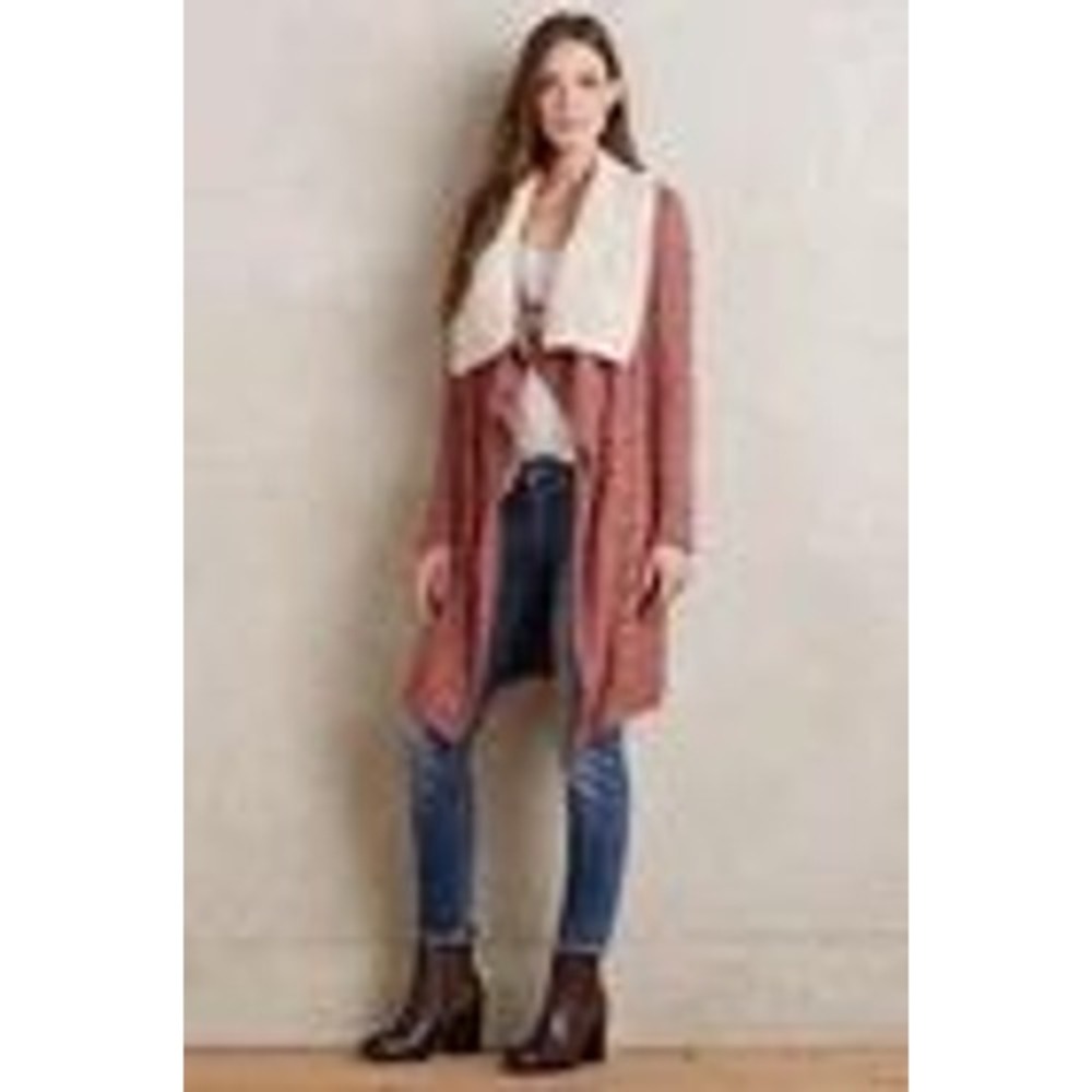 Anthropologie‎ Knitted & Knotted Lilitz Cardigan Women XS  Floral Shawl Collar